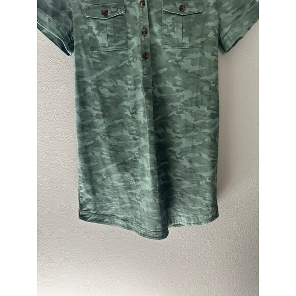Vineyard Vines Margo Camo Shirt Dress size 10 - Picture 9 of 9